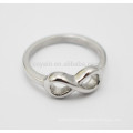 Vente en gros Classique Bijoux en acier inoxydable Bague Infinity Argent